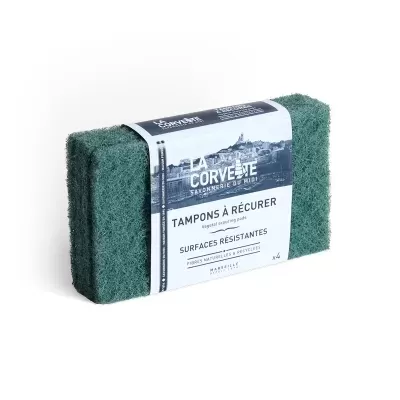 Esfregão Verde Fibra Natural e Reciclada x 4 - La Corvette
