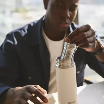 Garrafa de Chá Térmica Areia 400ml - Qwetch