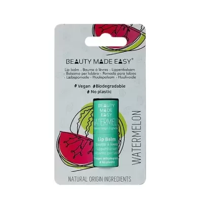 Bálsamo Labial Vegano em Tubo de Papel (Melancia) Beauty Made Easy