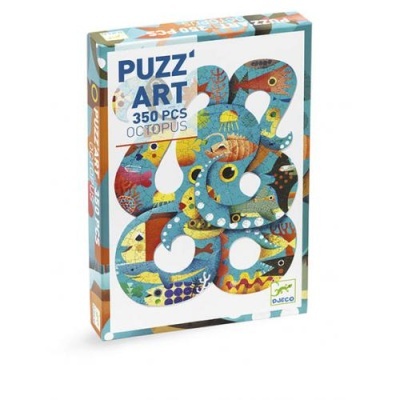Caixa de puzzle Puzz'Art 350 peças modelo Octopus com ilustração de polvo