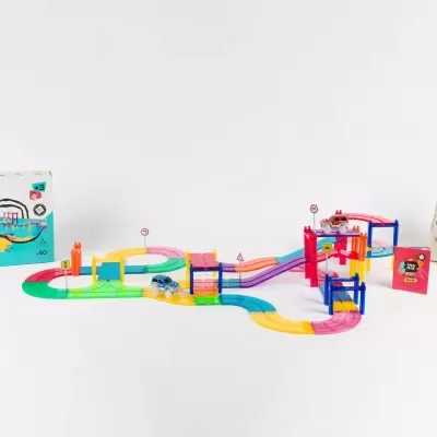 Imanix Pista Speedway 50 Peças Magnéticas Braintoys