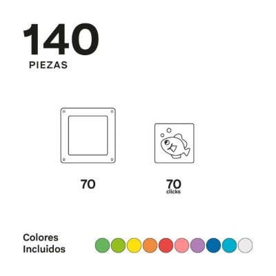 Imanix Clicks 140 Peças - Braintoys