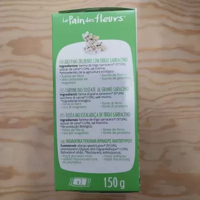 Tostas de Trigo Sarraceno sem glúten BIO - Le Pain des Fleurs