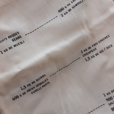 Saco de Algodão Orgânico Graduado Tamanho M