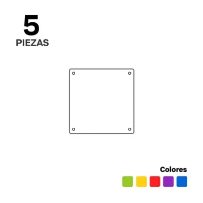 Imanix Quadrados Grandes 5 peças - Braintoys