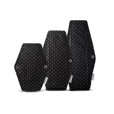 Penso Menstrual Reutilizável Fluxo Abundante (Preto) – Mind the Trash