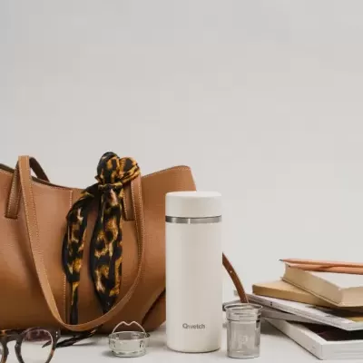 Garrafa de Chá Térmica Areia 400ml - Qwetch