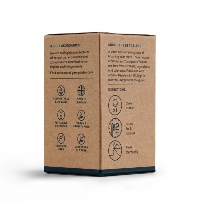 Pastilhas Dentífricas Naturais Hortelã Pimenta 120 Pastilhas – Georganics