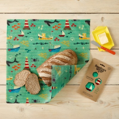 Food Wrap Cera Abelha – Seaside/Sail – 1 XL Beeswax Wrap Co.