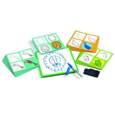 Aprende a Desenhar Step by Step Animais & Co - Djeco