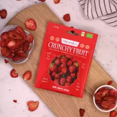 Morango Crocante Liofilizado Biológico - Organica