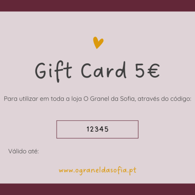 Cartão Presente 5€ O Granel da Sofia
