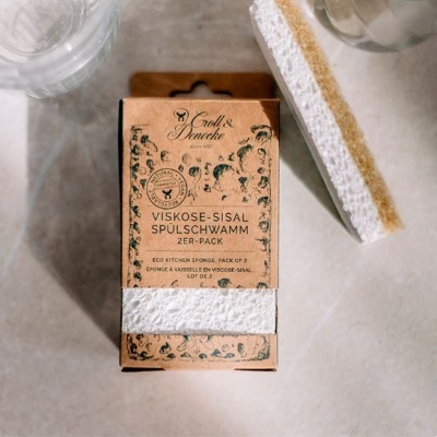 Esponja de Cozinha Ecológica Compostável Croll & Denecke – 2 unidades