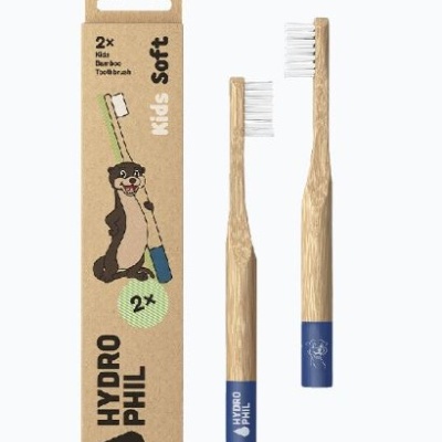 Escovas de Dentes de Bambu para Criança Hydrophil x 2 – Suave (Lontra)