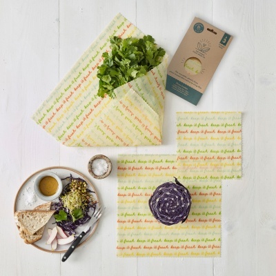Food Wrap Vegano – Keep it fresh – 3 Combo Beeswax Wrap Co.