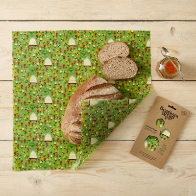 Food Wrap Cera Abelha – Land/Meadow – 1 XL Beeswax Wrap Co.