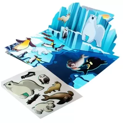 Livro 3 em 1 Playbook Animais - Qwitoys Livro 3 em 1 Playbook Animais - Qwitoys