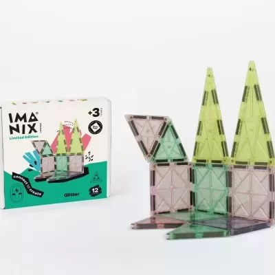 Imanix Glitter 12 Peças Magnéticas - Brain Toys