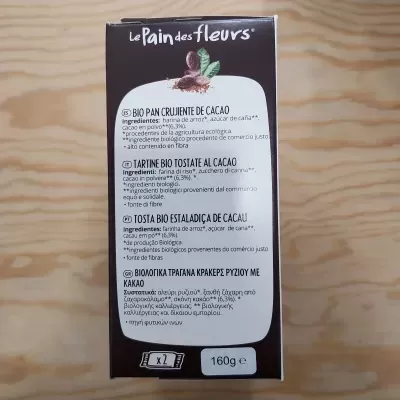 Tostas de Cacau sem glúten BIO - Le Pain des Fleurs