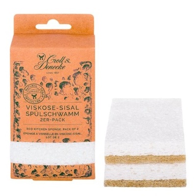 Esponja de Cozinha Ecológica Compostável Croll & Denecke – 2 unidades