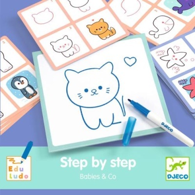 Aprende a Desenhar Step by Step Babies & Co - Djeco
