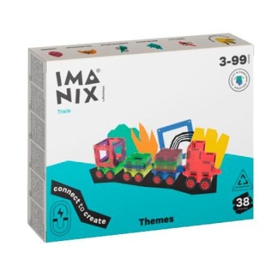 Imanix Train (Comboio c/Carruagens) 38 peças magnéticas - BrainToys