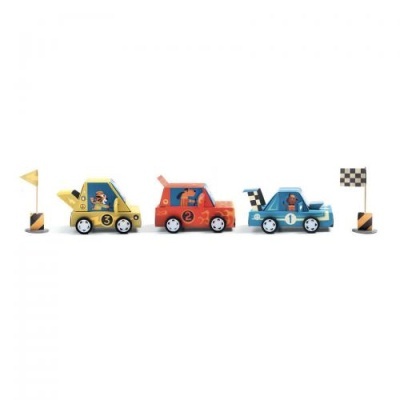 Constrói Carros com Autocolantes - Grande Prémio - Djeco Arts & Crafts