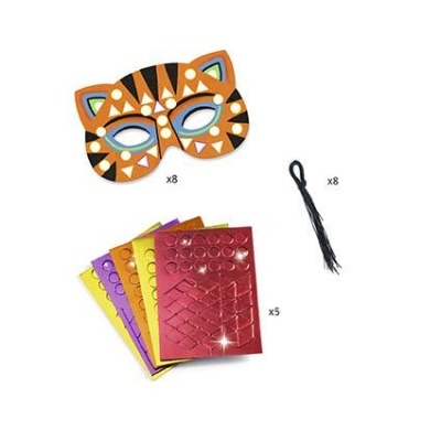 Animais da Selva - 8 Máscaras para Decorar - Djeco Arts & Crafts