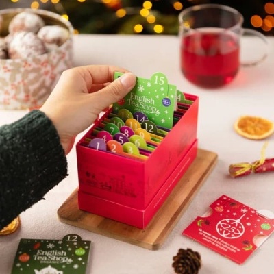Calendário Advento Vermelho 25 Saquetas Chá Bio - English Tea Shop