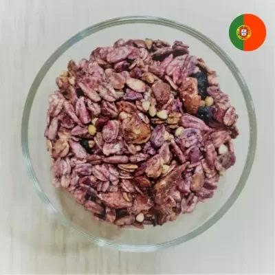 Granola Berry Biológica sem Glúten (mirtilo & baunilha) a Granel - SIMPLU