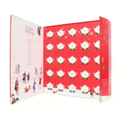 Calendário Advento Livro Vermelho 25 Pirâmides Chá Bio - English Tea Shop