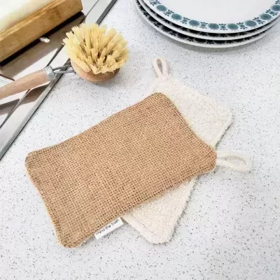 Esponja para a loiça 2 em 1 (algodão e serapilheira) - Mind the Trash