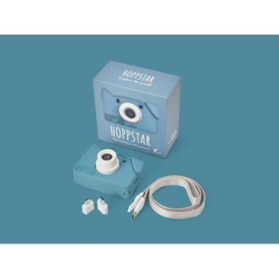 Câmara instantânea azul claro HOPPSTAR com acessórios e caixa