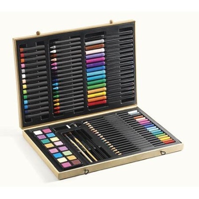 Grande Caixa de Cores (com canetas, lápis e pincéis) - Djeco Arts & Crafts