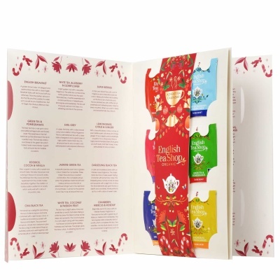 Calendário Advento em Livro (Vermelho) 24 Saquetas Chá Bio - English Tea Shop