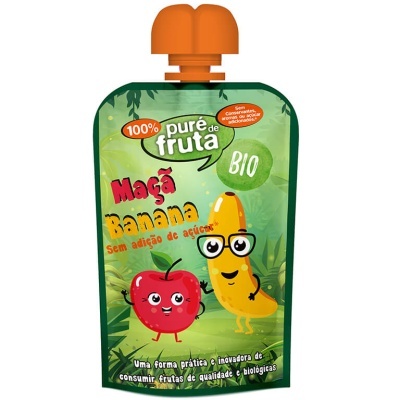 Puré de Fruta Doypack (Banana e Maçã) BIO Sem Açúcar