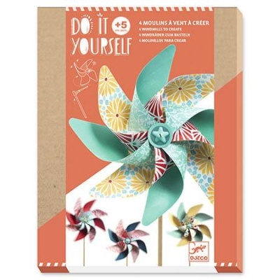 Moinhos de Vento para Decorar (sweet) - Djeco Arts & Crafts