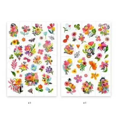 Tatuagens para Crianças - Aqua Flor - Djeco Arts & Crafts