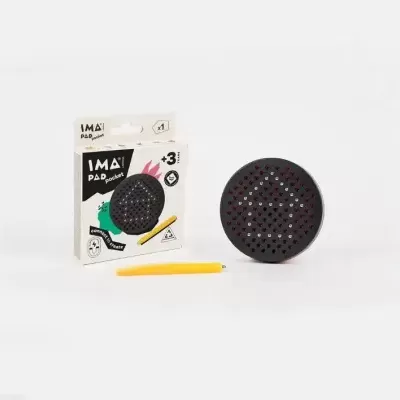 Imapad Pocket Preto com caneta magnética Braintoys