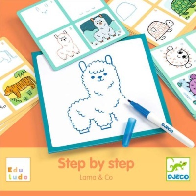 Step by Step Lama & Co. Desenha Passo a Passo - Djeco
