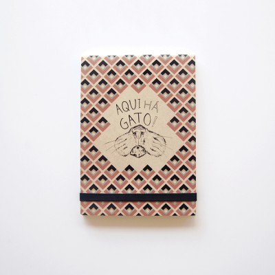 Bloco de notas "Aqui há gato!"