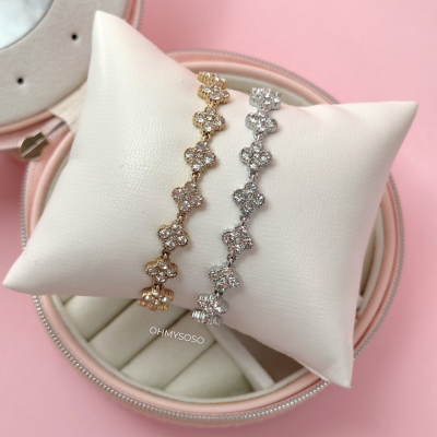 Pulseira Trevos Brilhantes