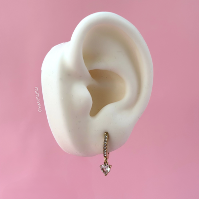 Argolas Corações Brilhantes