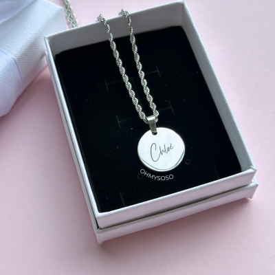 Colar Personalizado Caligrafia