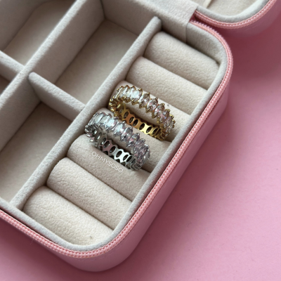 Anel Aliança Brilhante