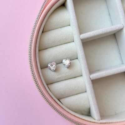 Brincos Mini Coração Aço Inoxidável