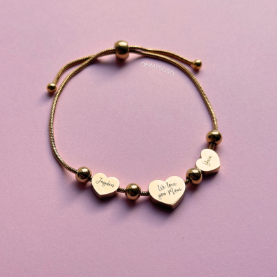 Pulseira Personalizada Corações