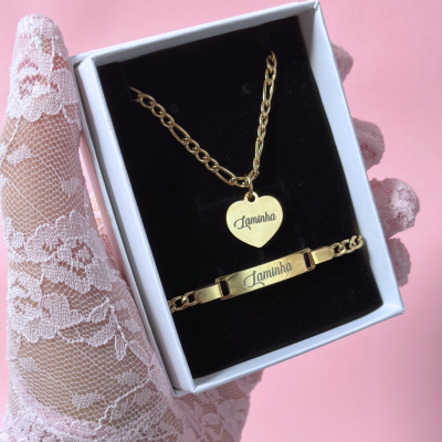 Conjunto Colar & Pulseira Personalizado