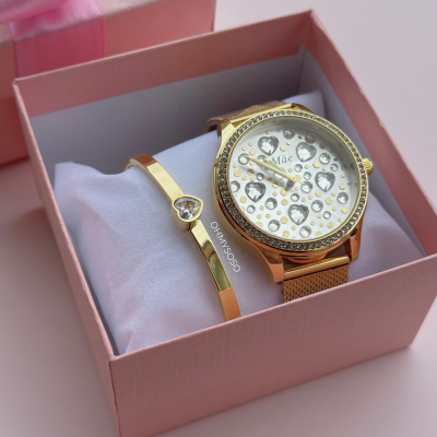 Conjunto Coração Brilhante Mãe