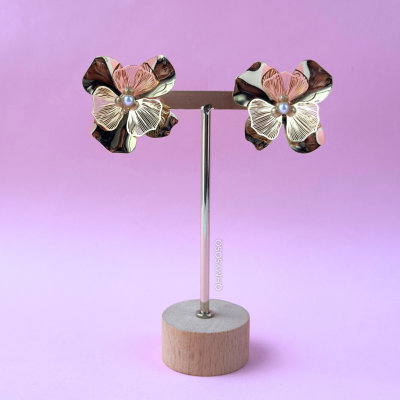 Brincos Flor Dourado